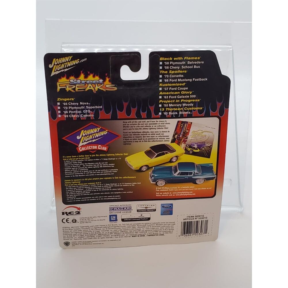 Johnny Lighting Black with Flames - 56 Chevy School Bus - 1:64 Die Cast - Picture 2 of 2